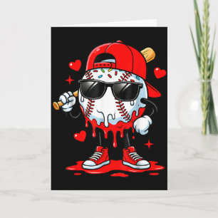 Baseball Drip Icecream Apparel Youth Boy Valentine Card