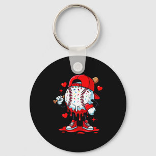 Baseball Drip Icecream Apparel Youth Boy Valentine Key Ring