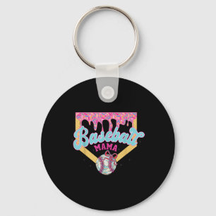 Baseball Drip Mama Ice Cream Drip Kids Boys Baseba Key Ring