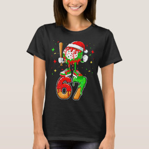 Baseball Drip Number 67 Meme Ice Cream Dripng Chri T-Shirt