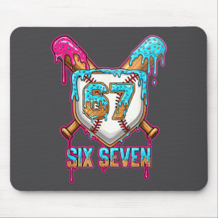 Baseball Drip Number 67 Player 6-7 Six Seven Meme  Mouse Mat