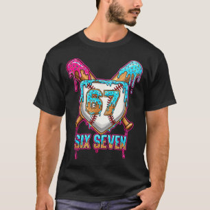 Baseball Drip Number 67 Player 6-7 Six Seven Meme  T-Shirt