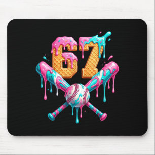 Baseball Drip Number 67 Player Mouse Mat