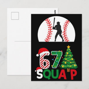 Baseball Drip Number 67 Player Or 67th Birthday 25 Postcard