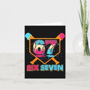 Baseball Drip Number 67 Player Or 67th Birthday  Card