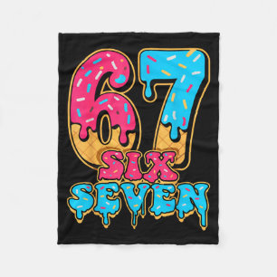 Baseball Drip Number 67 Player Or 67th Birthday  Fleece Blanket