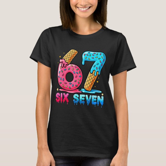Baseball Drip Number 67 Player Or 67th Birthday  T-Shirt (Front)
