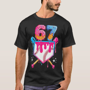 Baseball Drip Number 67 Player Or 67th Birthday  T-Shirt
