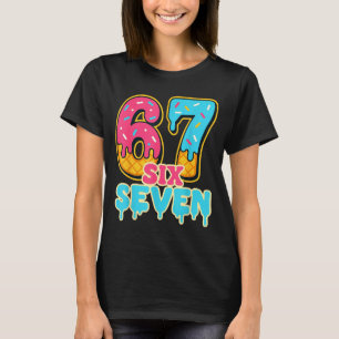 Baseball Drip Number 67 Player Trendy 6 7 Meme Fun T-Shirt