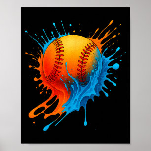 Baseball Drip Team For Boys And Girls Ice Cream Co Poster