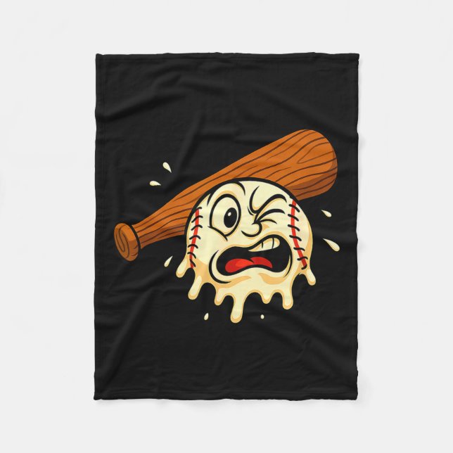 Baseball Drip Team For Boys Ice Cream Cool  Fleece Blanket (Front)