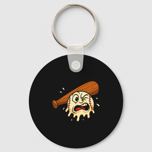Baseball Drip Team For Boys Ice Cream Cool  Key Ring (Front)