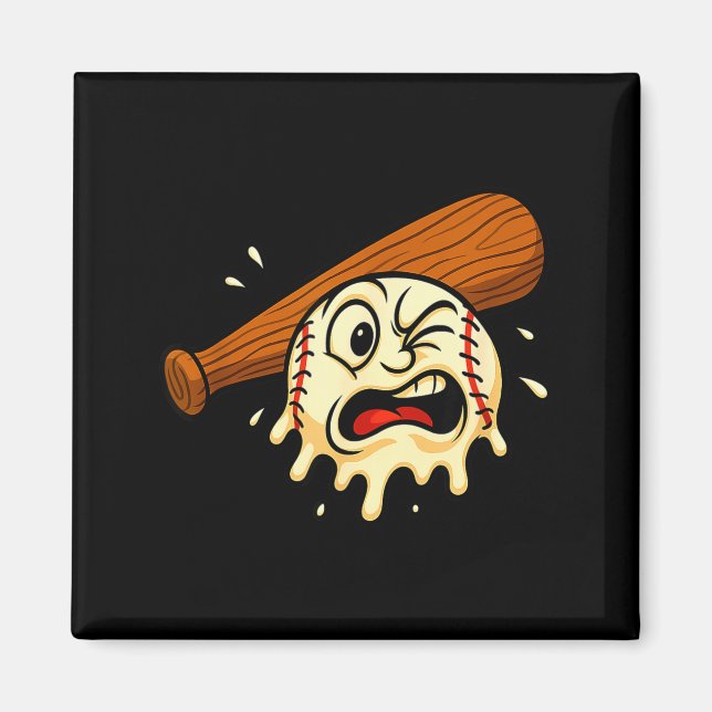 Baseball Drip Team For Boys Ice Cream Cool  Magnet (Front)