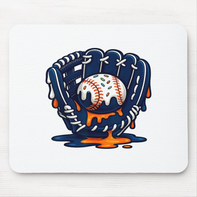 Baseball Drip Team For Boys Ice Cream Cool  Mouse Mat (Front)