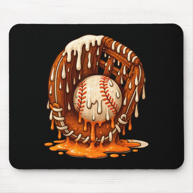 Baseball Drip Team For Boys Ice Cream Cool  Mouse Mat (Front)