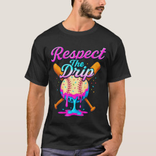 Baseball Drip Team For Boys Ice Cream Cool  T-Shirt