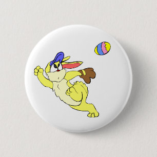Baseball Easter 6 Cm Round Badge