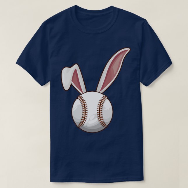 Baseball Easter Day Boys Men Ball Bunny Catcher T-Shirt (Design Front)