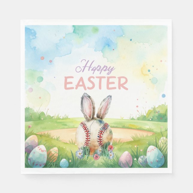 Baseball Easter  themed  Napkin (Front)