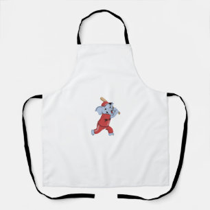 Baseball Elephant Cartoon Apron