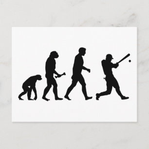 Baseball Evolution Postcard