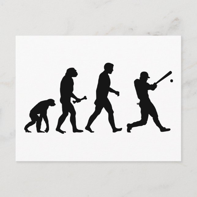 Baseball Evolution Postcard (Front)
