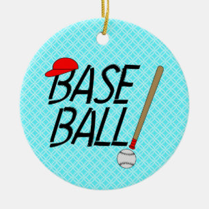 Baseball Exclamation Ceramic Tree Decoration