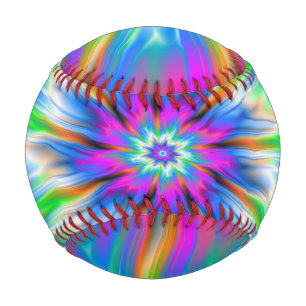 Baseball Exploding Palette of Blue and Pink