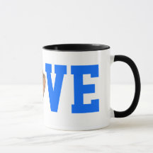 Baseball fan love mug