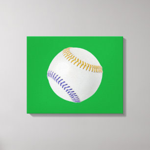 Baseball Fan-tastic_Color Laces_go_bl Canvas Print