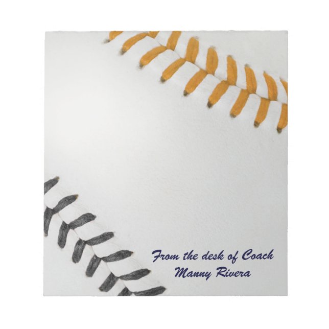 Baseball Fan-tastic_Color Laces_og_bk_personalized Notepad (Front)
