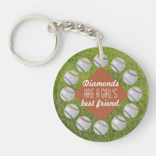 Baseball Fan-tastic_Diamonds_Girl's Best Friend Key Ring