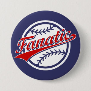 Baseball Fanatic 7.5 Cm Round Badge