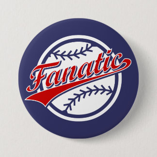 Baseball Fanatic 7.5 Cm Round Badge