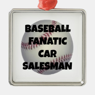 Baseball Fanatic Car Salesman Metal Tree Decoration