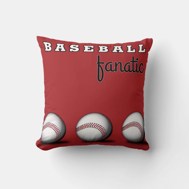 Baseball Fanatic Throw Pillows (Front)