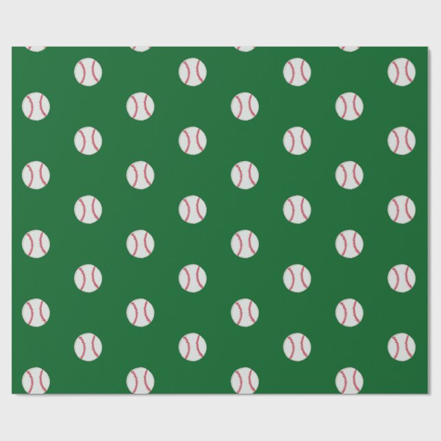 Baseball Fans Wrapping Paper (Flat)