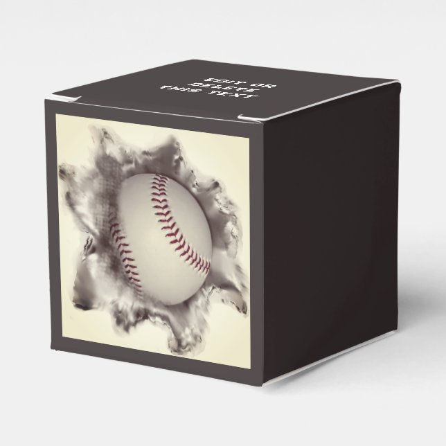 Baseball Favour Box (Front Side)