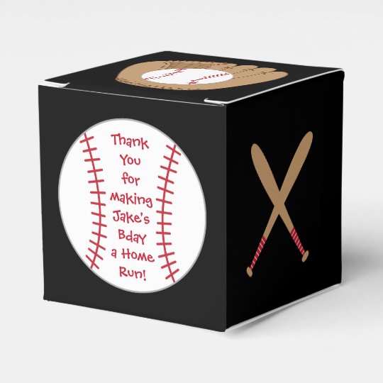 Baseball Favour Box- Home Run Birthday Favour Box