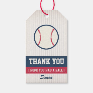 Baseball Favour Tag
