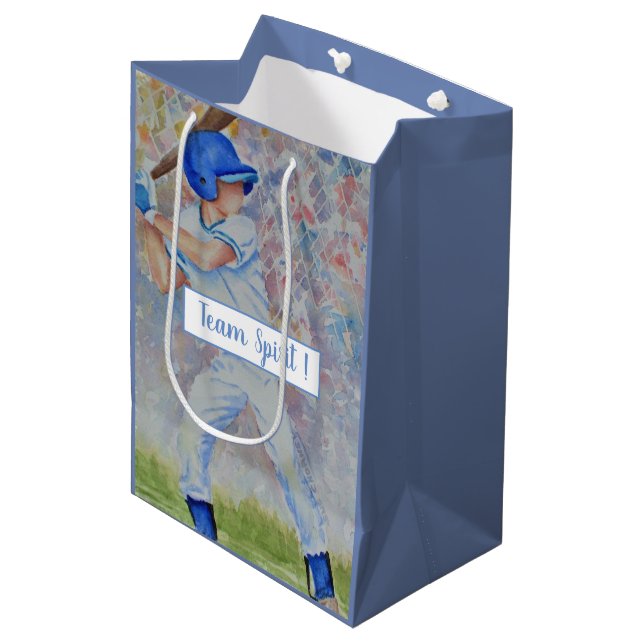 Baseball Favourite Sport Medium Gift Bag (Front Angled)