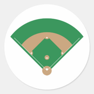 Baseball Field Classic Round Sticker