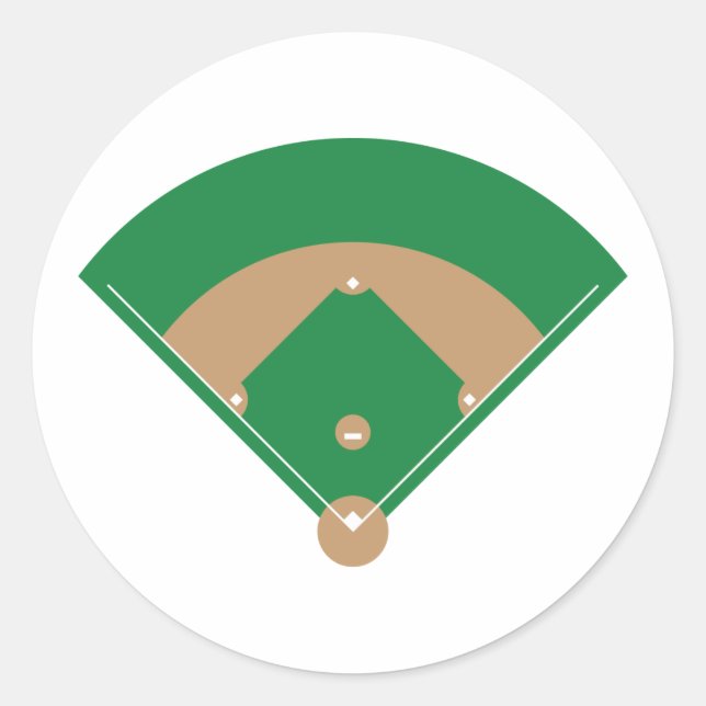Baseball Field Classic Round Sticker (Front)