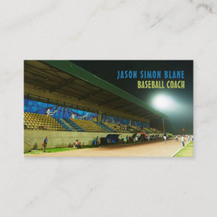 Baseball Field Landscape, Coach Business Card