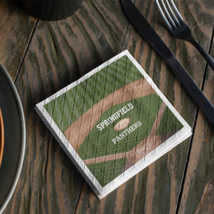 Baseball Field Personalised Napkin