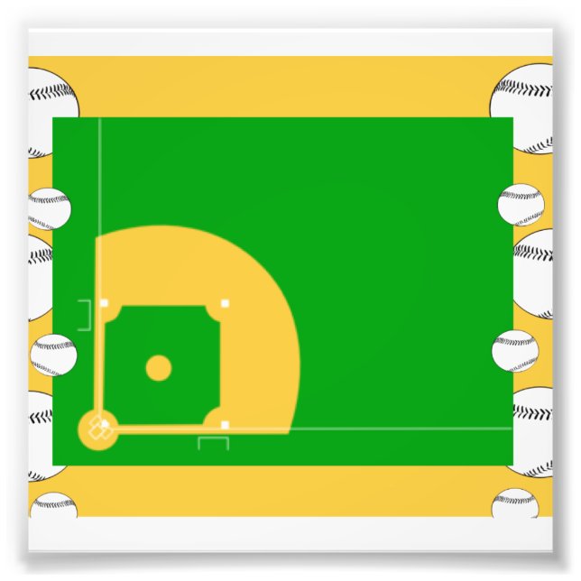Baseball Field Photo Print (Front)