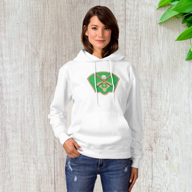 Baseball Field Womens Hoodie (Creator Uploaded)