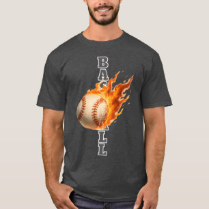 Baseball Fireball Cool Sports Design for Baseball T-Shirt