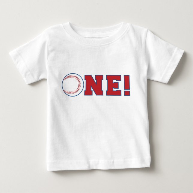 Baseball First Birthday T-shirt (Front)