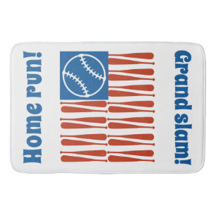 Baseball Flag  Bath Mat